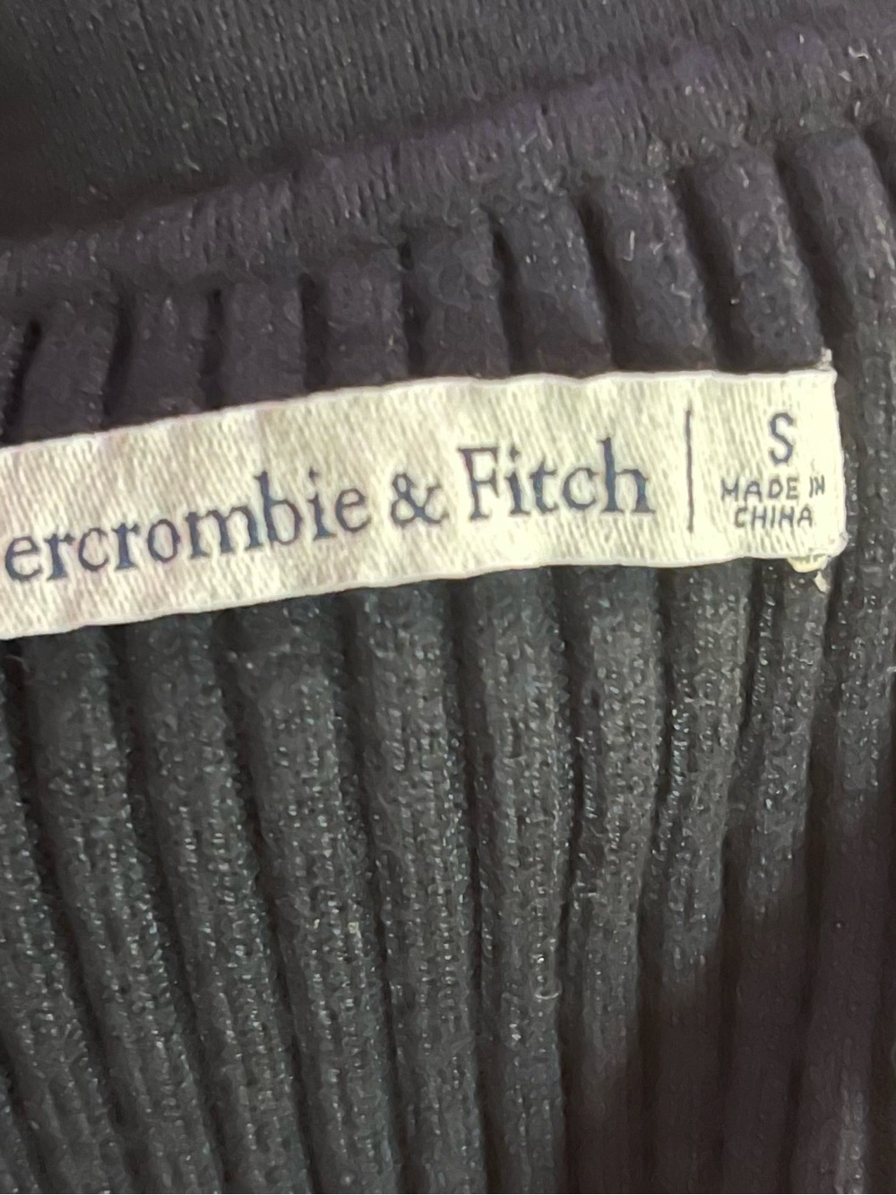 Abercrombie & Fitch Elevated Mini Ribbed Collared Dress Small